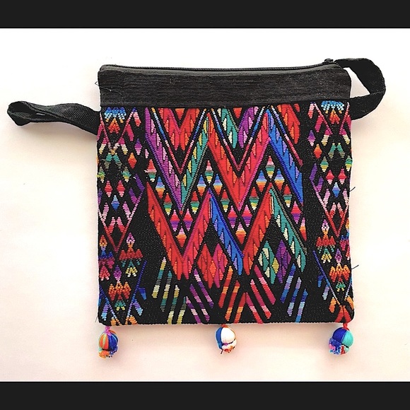 New Authentic Handmade Guatemalan Huipil Convertable Crossbody Handbag & Clutch - Picture 4 of 4